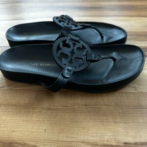 Tory Burch Black Leather Sandals